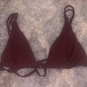 maroon bikini top